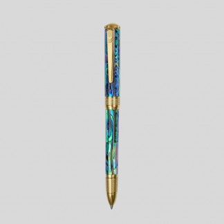 New Zealand Abalone Signature Pen - Titanium Gold Plated -Champion Wave
